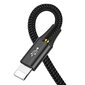 USB nylon punottu kaapeli 3.5A 1.2m, musta hinta ja tiedot | Puhelinkaapelit | hobbyhall.fi