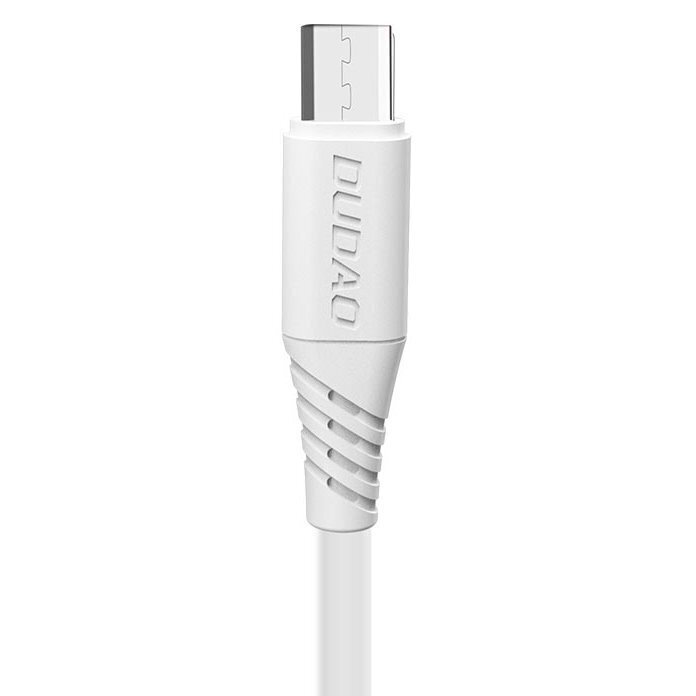 Dudao USB / micro-USB pikalatausdatakaapeli 5A 1m, L2M, valkoinen hinta ja tiedot | Puhelinkaapelit | hobbyhall.fi