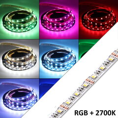 LED-nauha RGB+WW(2700K) 12V 19.2W/m SMD5050 IP20 60 diodit, vaihtuvia värejä hinta ja tiedot | MasterLed Kodin remontointi | hobbyhall.fi