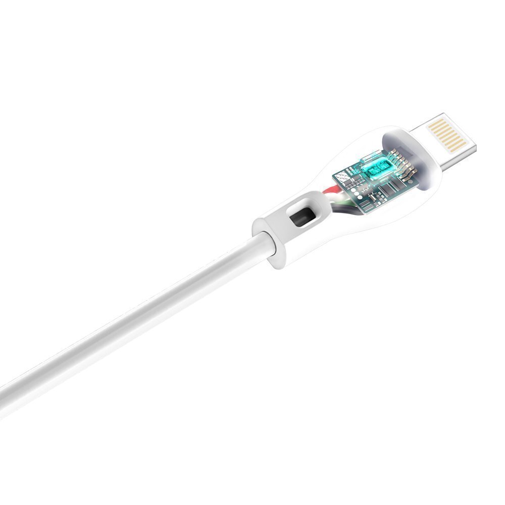 Liitäntäkaapeli Dudao USB / Lightning 2.1A kaapeli 2m valkoinen, L4L 2m, valkoinen. hinta ja tiedot | Puhelinkaapelit | hobbyhall.fi