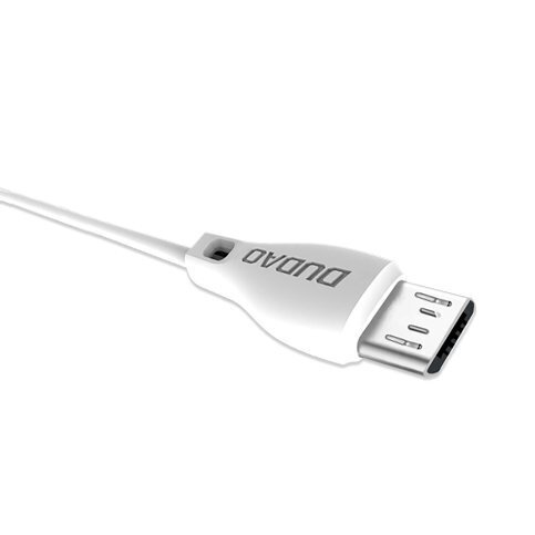 Dudao micro-USB datalatauskaapeli 2.4A 1m valkoinen (L4M 1m valkoinen) hinta ja tiedot | Puhelinkaapelit | hobbyhall.fi