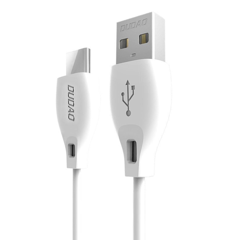 Dudao-kaapeli USB Type C 2.1A 2m valkoinen (L4T 2m valkoinen) hinta ja tiedot | Puhelinkaapelit | hobbyhall.fi