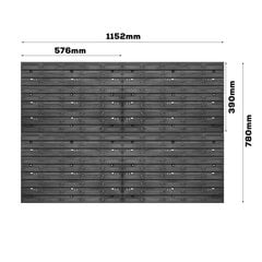 Säilytysjärjestelmän seinähylly 1152 x 780 mm pinoavilla laatikoilla 32 laatikkoa oranssi hinta ja tiedot | Työkalupakit ja muu työkalujen säilytys | hobbyhall.fi