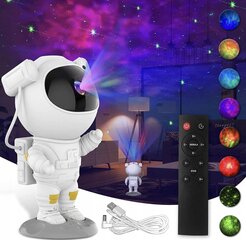 LED-projektori astronautti AstroShine, valkoinen hinta ja tiedot | Juhlakoristeet | hobbyhall.fi