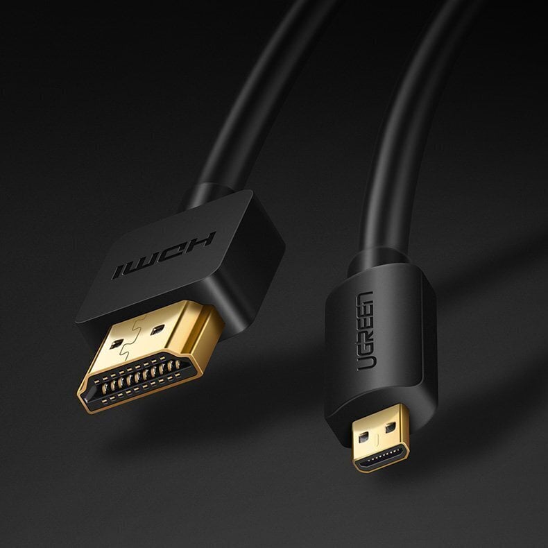 Ugreen (HD127), HDMI, 4K 3D 1,5 m, musta hinta ja tiedot | Puhelinkaapelit | hobbyhall.fi