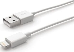 Satelliitti Natec Lightning M-> USB-A M 1,5 m valkoinen hinta ja tiedot | Puhelinkaapelit | hobbyhall.fi