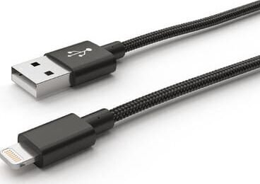 Kaapeli Natec Lightning M-> USB-A M 1,5 m musta hinta ja tiedot | Puhelinkaapelit | hobbyhall.fi