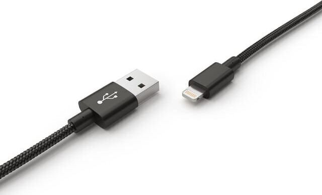 Kaapeli Natec Lightning M-> USB-A M 1,5 m musta hinta ja tiedot | Puhelinkaapelit | hobbyhall.fi