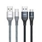Remax kaapeli Remax Durable Nylon Braided Wire, USB - micro USB, 1 m, musta hinta ja tiedot | Puhelinkaapelit | hobbyhall.fi
