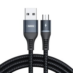 Remax kaapeli Remax Durable Nylon Braided Wire, USB - micro USB, 1 m, musta hinta ja tiedot | Remax Puhelimet, älylaitteet ja kamerat | hobbyhall.fi