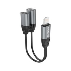 Dudao kuulokeadapteri Lightning to Lightning -sovitin + 3,5 mm minijakki musiikille ja lataukseen, harmaa (L17i + harmaa) hinta ja tiedot | Dudao Puhelimet, älylaitteet ja kamerat | hobbyhall.fi