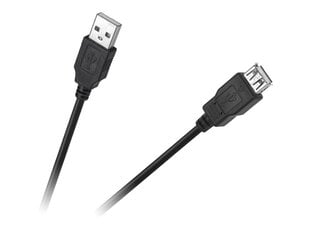 Cabletech AM-AF USB-jatkokaapeli 1m musta. hinta ja tiedot | Puhelinkaapelit | hobbyhall.fi