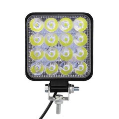 Lamppu 16 LED 48W Neliö 6000K. hinta ja tiedot | Taskulamput ja valonheittimet | hobbyhall.fi