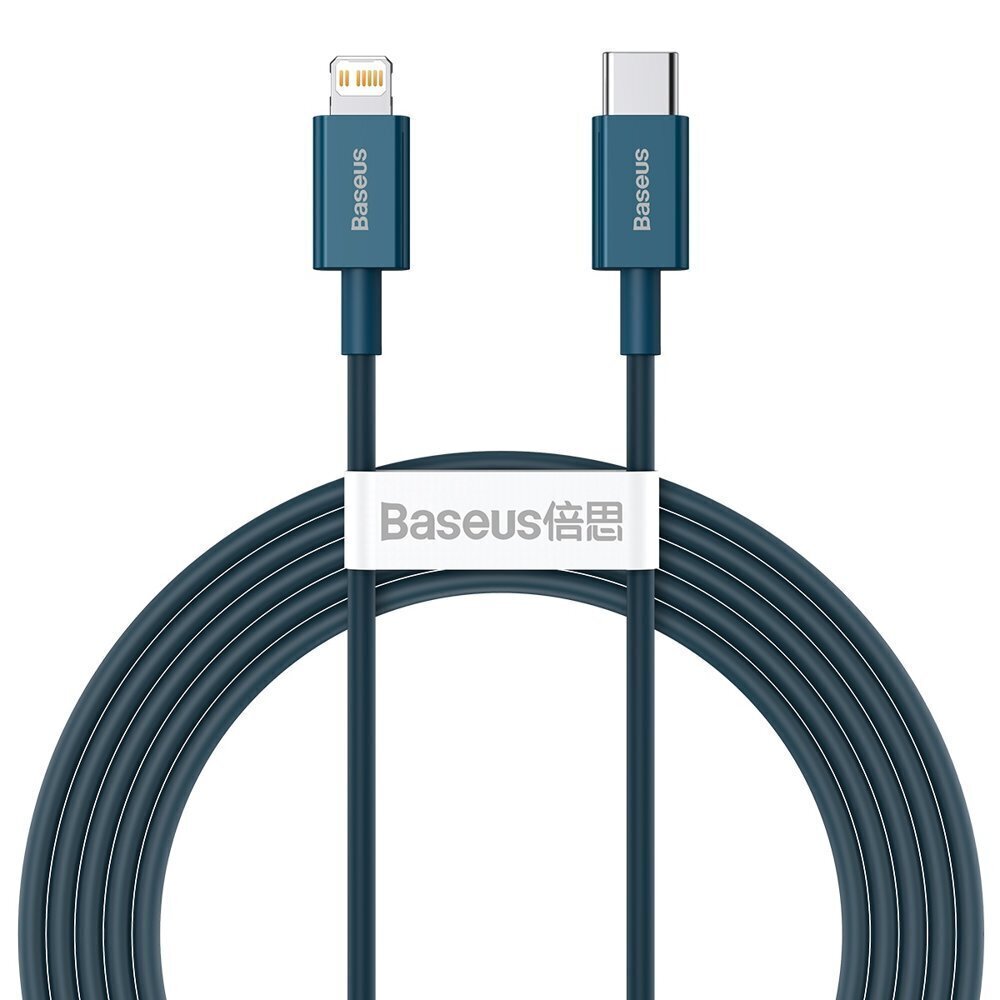 Base BSU2662BLU, USB Typ C / Lightning kaapeli hinta ja tiedot | Puhelinkaapelit | hobbyhall.fi