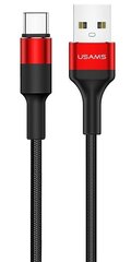 USAMS U5 USB-C 2A lataus- ja tietokaapeli, musta / punainen hinta ja tiedot | Usams Puhelimet, älylaitteet ja kamerat | hobbyhall.fi