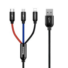 3in1 USB-C / Lightning / micro USB-kaapeli hinta ja tiedot | Puhelinkaapelit | hobbyhall.fi