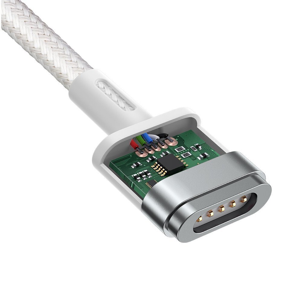 Sinkkipohjainen magneettikaapeli, USB-C, 60 W, 2 m (valkoinen) hinta ja tiedot | Puhelinkaapelit | hobbyhall.fi