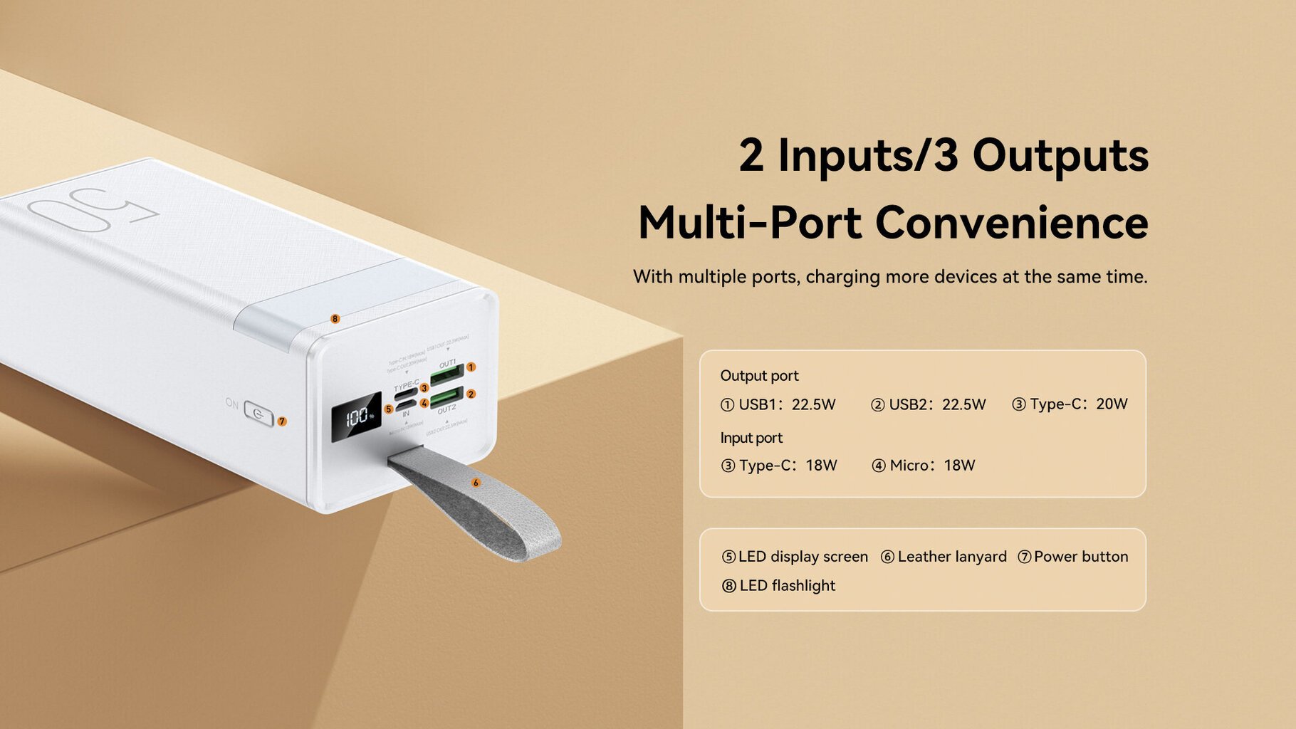 REMAX RPP-321 pikalataus ulkoinen akku (Powerbank) LED-valolla 50000mAh musta hinta ja tiedot | Varavirtalähteet | hobbyhall.fi