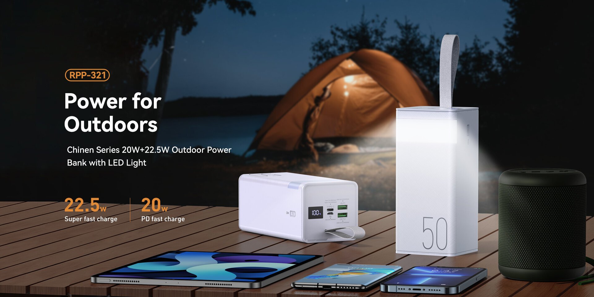 REMAX RPP-321 pikalataus, ulkoinen akku/Powerbank, LED-valolla, 50000mAh, musta hinta ja tiedot | Varavirtalähteet | hobbyhall.fi