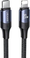 USAMS U71 USB-C - Lightning PD 3m, musta hinta ja tiedot | Puhelinkaapelit | hobbyhall.fi
