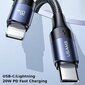 USAMS U71 USB-C - Lightning PD 3m, musta hinta ja tiedot | Puhelinkaapelit | hobbyhall.fi