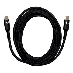 Wozinsky cable USB Type C - USB Type C Power Delivery 18W 2m black (WUC-PD-CC1B) hinta ja tiedot | Puhelinkaapelit | hobbyhall.fi
