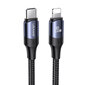 USAMS U71 USB-C - Lightning PD 1,2 m, musta hinta ja tiedot | Puhelinkaapelit | hobbyhall.fi