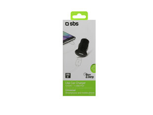 SBS -autolaturi USB -liitännällä 1A, musta (SBSOAPU010) hinta ja tiedot | Puhelimen laturit | hobbyhall.fi