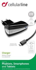 CELLULARLINE MICRO USB 2,1A CHARGER BLAC hinta ja tiedot | Cellularline Puhelimet, älylaitteet ja kamerat | hobbyhall.fi