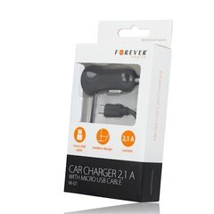 Autolaturi Forever Micro USB 2.1A M-01, musta hinta ja tiedot | Puhelimen laturit | hobbyhall.fi