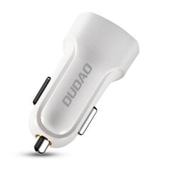 Dudao Car Kit 2x USB 2.4A laturi + 3in1 Lightning / Type C / micro USB -kaapeli valkoinen (R7 White) hinta ja tiedot | Puhelimen laturit | hobbyhall.fi