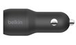 Belkin Dual USB-A Car Charger 24W BOOST hinta ja tiedot | Puhelimen laturit | hobbyhall.fi