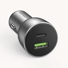 Ugreen fast car charger USB / USB Typ C Quick Charge 3.0 Power Delivery 36 W 3 A gray (CD213 60980). hinta ja tiedot | Puhelimen laturit | hobbyhall.fi