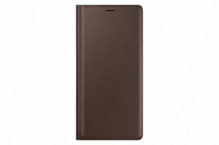 Samsung Galaxy Note 9 Leather View Case Brown hinta ja tiedot | Puhelimen kuoret ja kotelot | hobbyhall.fi