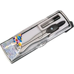 Metallinen kompassi grafiiteilla, Electronics LV-120315, metallinen, 12 kpl hinta ja tiedot | Toimistotarvikkeet | hobbyhall.fi