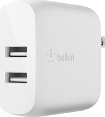 BELKIN Dual USB-A WallCharger 12W X2 WHT hinta ja tiedot | Puhelimen laturit | hobbyhall.fi