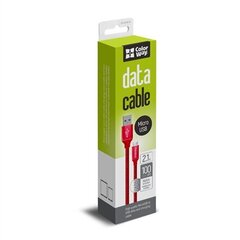 ColorWay USB Charging cable Red, 1 m hinta ja tiedot | Puhelimen laturit | hobbyhall.fi