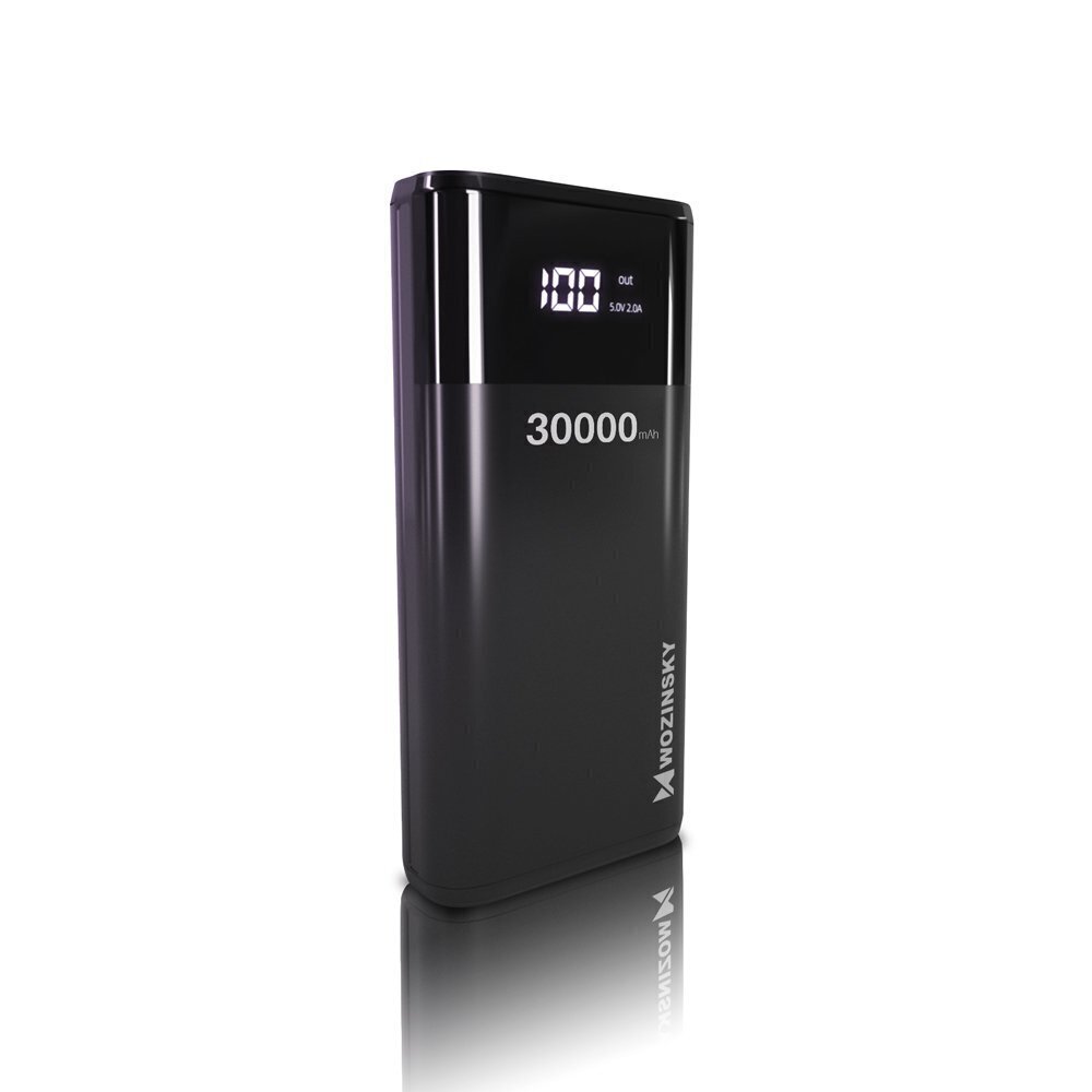 Wozinsky virtapankki 4 x USB 30000 mAh LCD-näytöllä 4 A musta, WPB-001BK hinta ja tiedot | Varavirtalähteet | hobbyhall.fi