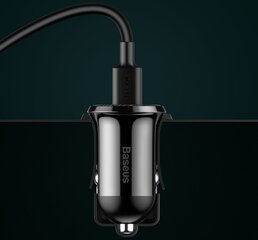 CCALLP-01 Baseus Grain Pro Autolaturi, Dual USB 4.8 A, musta hinta ja tiedot | Baseus Puhelimet, älylaitteet ja kamerat | hobbyhall.fi