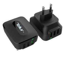 Tellur verkkolaturisovitin QC 3.0 (1 QC 3.0 & 2 USB port 2.4A) hinta ja tiedot | Tellur Puhelimet, älylaitteet ja kamerat | hobbyhall.fi