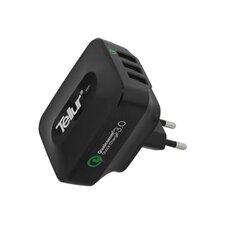 Tellur verkkolaturisovitin QC 3.0 (1 QC 3.0 & 2 USB port 2.4A) hinta ja tiedot | Tellur Puhelimet, älylaitteet ja kamerat | hobbyhall.fi