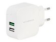 VIVANCO 2xUSB Charger 3.4A 2.4A+1A hinta ja tiedot | Puhelimen laturit | hobbyhall.fi