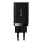 Baseus Super Si Pro Quick Charger USB + USB-C 30W (black) hinta ja tiedot | Puhelimen laturit | hobbyhall.fi