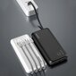 Dudao K6Pro varavirtalähde, Universal 10000mAh Power Bank USB-kaapelilla, USB Type C, Lightning white (K6Pro-white) hinta ja tiedot | Varavirtalähteet | hobbyhall.fi