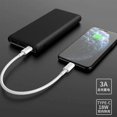 Dudao Power Bank 10000mAh 18W Quick Charge Power Delivery 2x USB / 1x USB Type C valkoinen (K12PQ_W). hinta ja tiedot | Varavirtalähteet | hobbyhall.fi