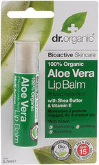 Dr. Organic Aloe Vera -huulivoide 5,7 ml hinta ja tiedot | Huulipunat, huulikiillot ja huulirasvat | hobbyhall.fi
