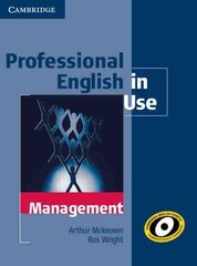 Professional English in Use Management Management with Answers hinta ja tiedot | Vieraiden kielten oppimateriaalit | hobbyhall.fi