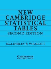 New Cambridge Statistical Tables 2nd Revised edition hinta ja tiedot | Talouskirjat | hobbyhall.fi