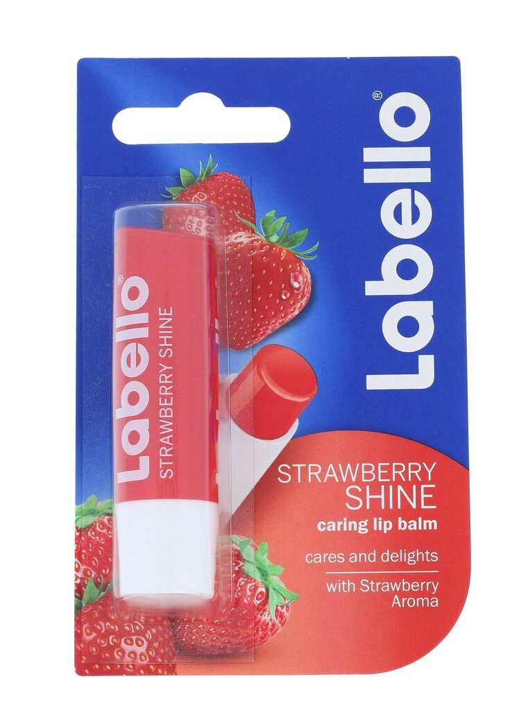Huulivoide Labello Strawberry Shine 5,5 ml hinta ja tiedot | Huulipunat, huulikiillot ja huulirasvat | hobbyhall.fi