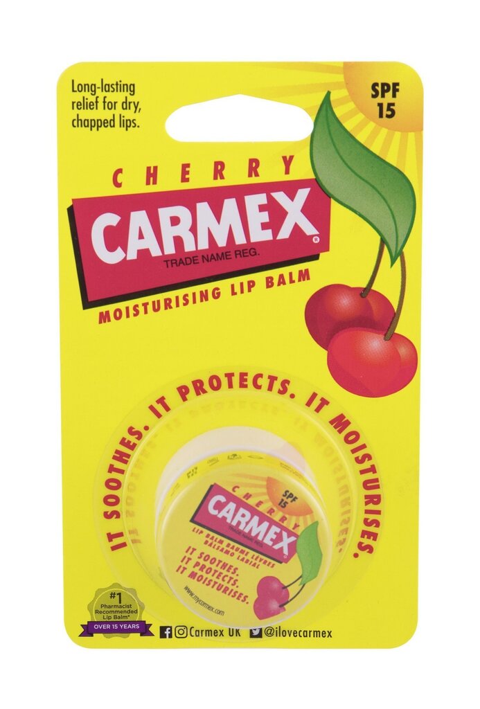 Carmex Cherry huulibalsami 7,5 g hinta ja tiedot | Huulipunat, huulikiillot ja huulirasvat | hobbyhall.fi